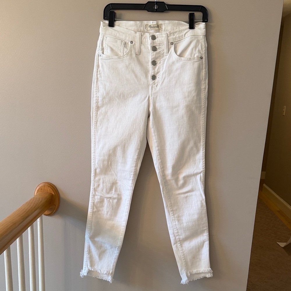 White High-Rise Button-Fly Women’s Jeans
